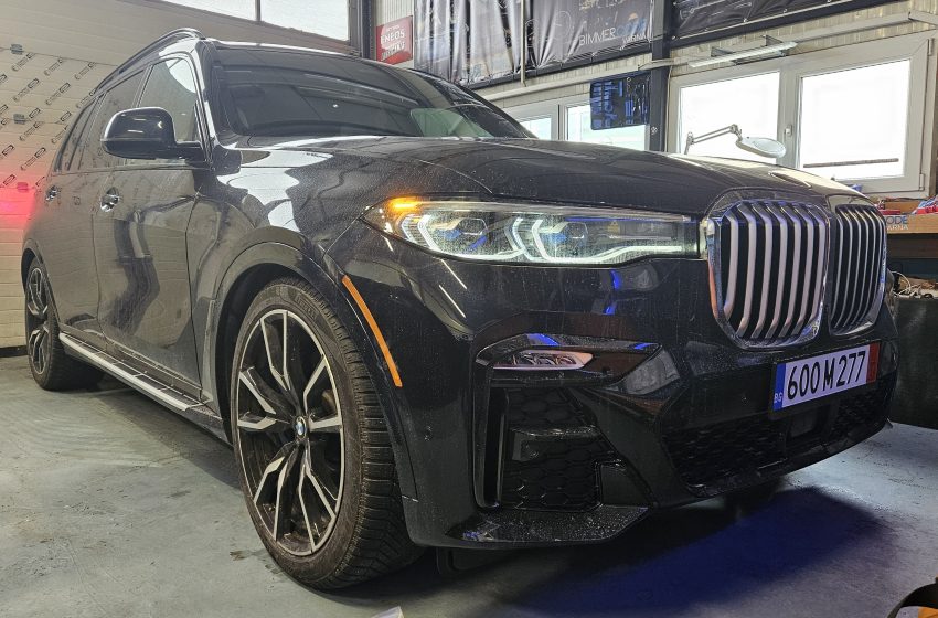 BMW X7 G07 – Преработване на US → EU стопове (жълт мигач)